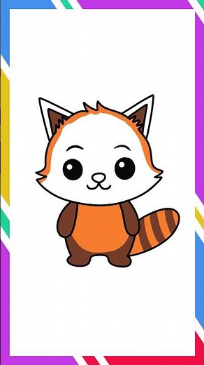 Red Panda – Easy Cartoon Drawing Tutorial