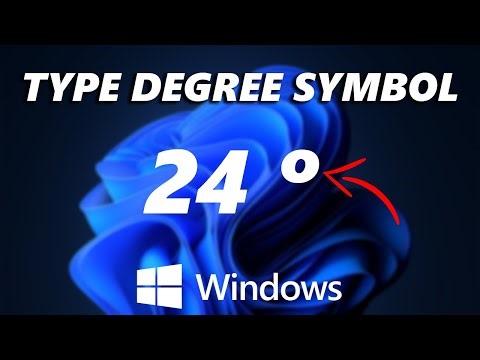 How To Type Degree ° Symbol Anywhere In Windows