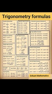2.4M views · 8.7K reactions | Trigonometry formulas #important #maths #formula Please follow Srikant Mathematics, Hazaribag | Srikant Mathematics, Hazaribag | Facebook