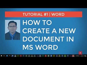 How to create new document in Microsoft Word | Basic Tutorial | #1