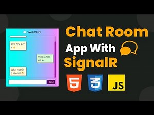 Realtime chatroom app with signal r, html, css and javascript