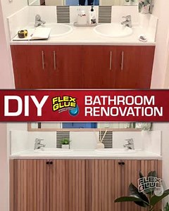 24 reactions | Only the most naturally refreshing clean lines in this Flex Glue® bathroom redo. So simple and yet so spectacularly transformative.  Ready to find out how it was done? Click the link https://flexseal.tv/3l1nLZA to find out how over on our blog. | Flex Seal | Facebook