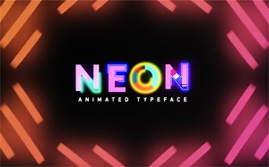 NEON: Free Animated Text Typeface – 36 FREE Motion Graphic Elements