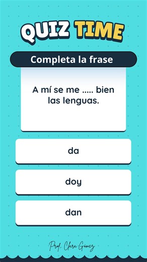How good is your Spanish… really? 😉 I’ve created a super quick 1-question quiz to put your skills to the test! It takes less than 10 seconds — are you ready to try? 👇✨ www.sptalky.com #ProfessionalGrowth #spanish #spanishlessons #spanishlanguage #SpanishTutor | Prof. Clara Gómez