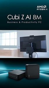  Compact Design, Mighty Performance. Meet the MSI Cubi Z AI 8M — your AI-ready mini PC. 烙AI Acceleration: AMD Ryzen™ 9 with built-in NPU 里Ultra-Compact: 0.9 L body, VESA-mountable for a clean desk ⚡Pro Connectivity: USB4, dual 2.5G LAN, 4-display support Learn more: https://msi.gm/Cubi_Z_AI_8M #MiniPC #CubiSeries #Desktop #Ryzen9 | MSI Gaming | Facebook