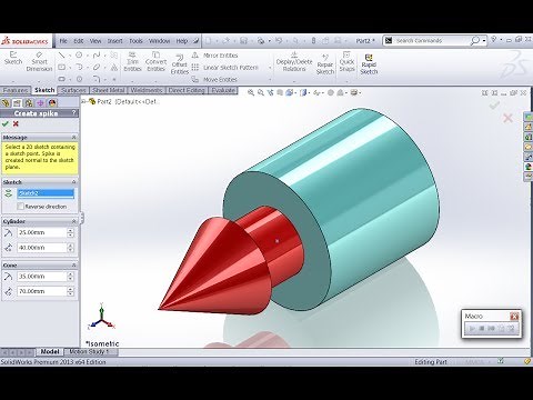 SolidWorks API macro feature demonstration