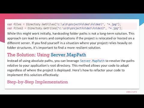 Efficiently Read Files from Project Folders in ASP.NET Using Server.MapPath