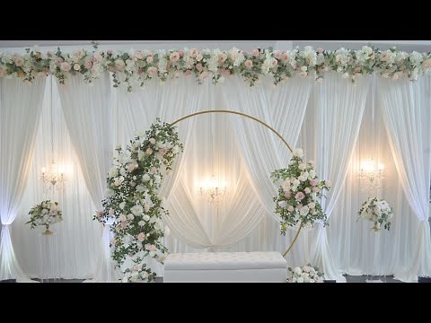Diy - How to make Long Floral Backdrop DIY - Beautiful Floral Arch Backdrop