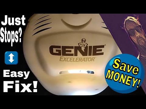 Genie Excelerator Garage Door Opener Just Stops Part Way Up | EASY FIX