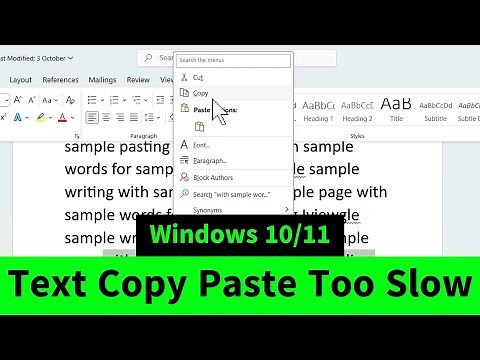 Text Copy Paste Too Slow in Windows 10 & 11 Quick FIX