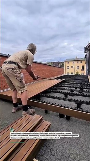 Elevated Deck System Install! #construction #decking #DIY #shorts #tools #outdoor