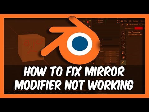 How To Fix Mirror Modifier Not Working In Blender
