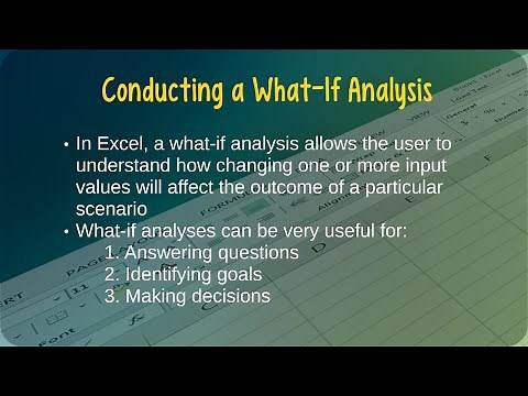 How to Conduct a What If Analysis in Microsoft Excel