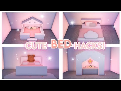🧸♡CUTE BED build Hacks!♡🌸 ▪︎adopt me building hacks▪︎ || Official Pineapples