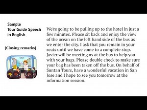 Closing Remarks | English for Tour Guides | Sample Tour Guide Speech in English #englishforwork