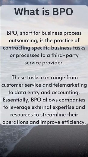 What is BPO | How does a BPO work