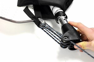 How to thread the downhaul line in windsurfing