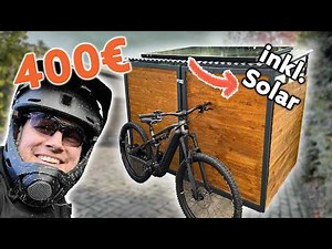 Fahrrad-Garage mit Solar Balkonkraftwerk selber bauen - DIY für 400
