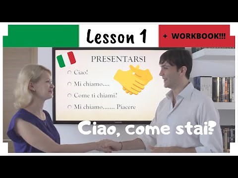 Learn Italian in 30 Days | #1 | Italian Greetings (Eng/Ita Subs + WORKBOOK)