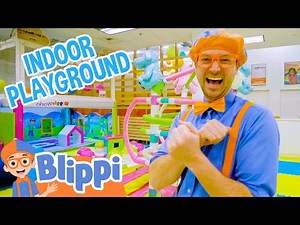 Blippi Learns to Exercise at an Indoor Playground! | Colors & Shapes | Educational Videos for Kids