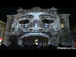 Amazing 3D projection mapped on building