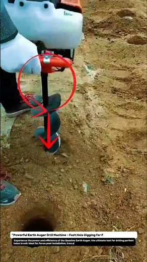 Powerful Earth Auger Drill Machine – Fast Hole Digging for Fence & Garden Work!