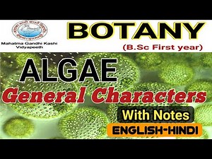 General Characteristics of Algae/Algae General Features/BSc 1st year