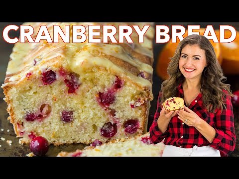 Cranberry Bread with Orange Glaze