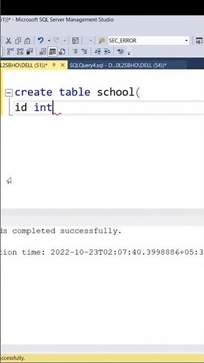 How to Create Table in SQL