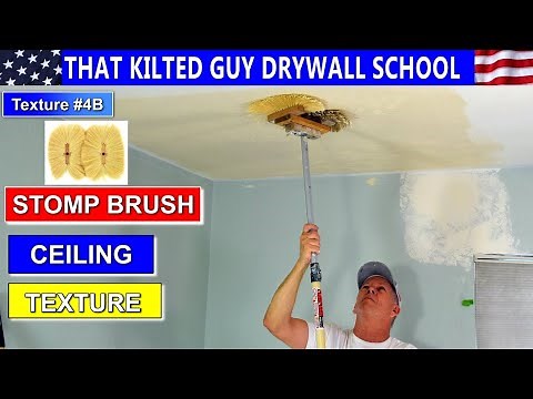 Crows Foot,Stomp Brush, Mop Texture for Ceilings. Easy for Novices