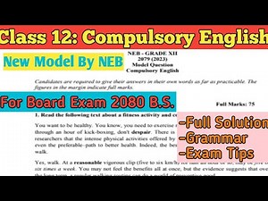 Class 12 English New model question 2079(2023)Complete Solution ॥ NEB Board Exam 2080 B.S.