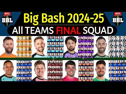 Big Bash League 2024/25 All Teams Final Squad | All Teams Final Squad BBL 2024-2025 | BBL 2024/2025