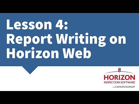 Report Writing on Horizon Web