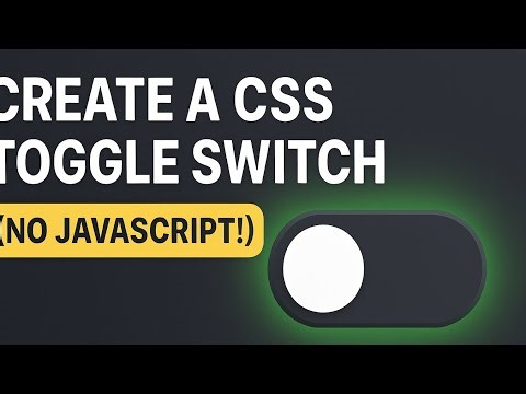 Create a CSS Toggle Switch (No JavaScript) 🫢