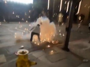 L.A. Dodgers fan blows up hand with fireworks in World Series celebration gone wrong