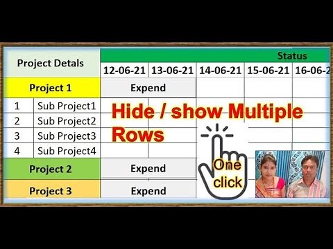 How to show or hide rows using a button in excel Hide and Unhide rows in Microsoft Excel | VBA