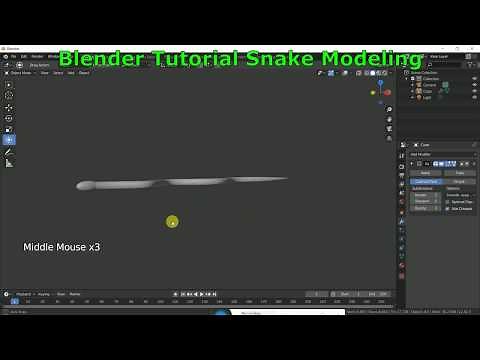 Blender Tutorial, Snake Modeling, Eevee Snake Tutorial, How to Model a Snake