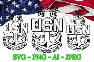 US Navy Chief Anchor Logo SVG, PNG, Ai and Jpeg Seal's, Master Chief, Senior Chief, Goat Locker - Etsy