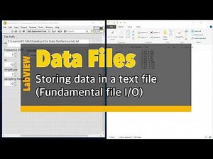 LabVIEW (Data files) #EP5 Storing data in a text file (Fundamental file I/O)