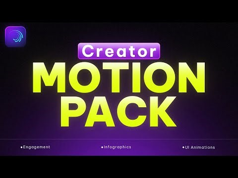 Alight Motion Free Templates | Creator Essentials Motion Pack
