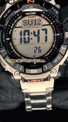 Casio Pro Trek PRG-340T-7 | Titanium Adventure Watch with Solar Power