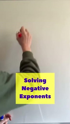 How To Solve Negative Exponents