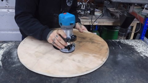 Viking Shield Making - leather wrapped and forged