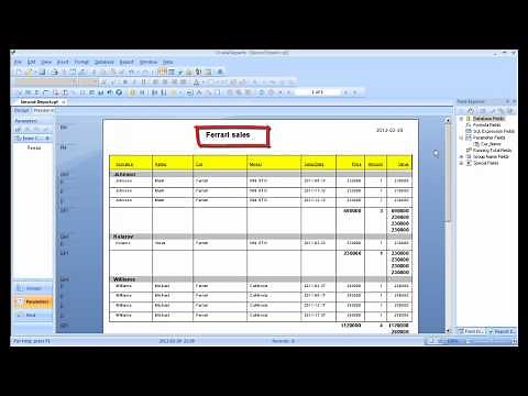Crystal Reports Tutorial - Formulas and Parameters (Lesson 3)