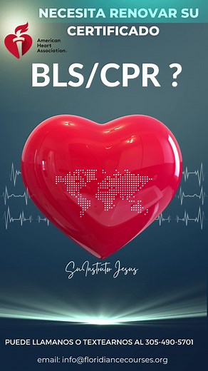 CPR/BLS course from the American Heart Association.