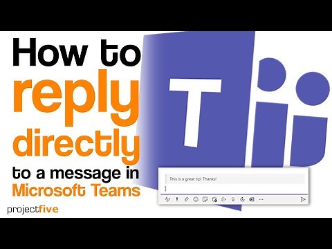 Reply directly to a message in Teams