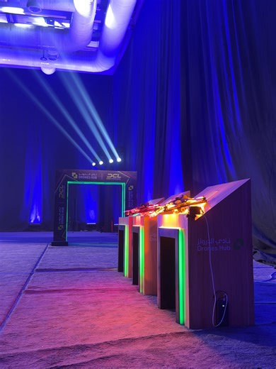 Exciting Drone Racing Action on a Tight Track