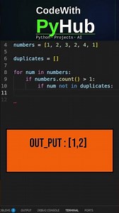 Find Duplicate Numbers in Python 😳 #shorts