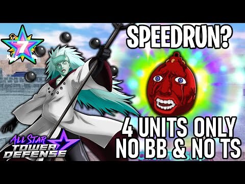 New 7 Star Madara SPEEDRUN Berserker Raid | 4 Units Gameplay | All Star Tower Defense Roblox