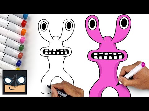 Rainbow Friends 🌈 How To Draw Pink | Draw & Color Art Tutorial